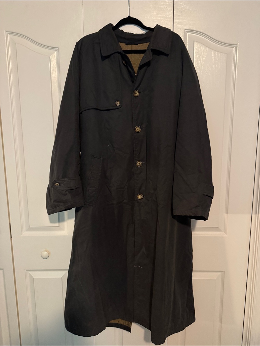 Giorgio Armani Men's Black Trench Coat